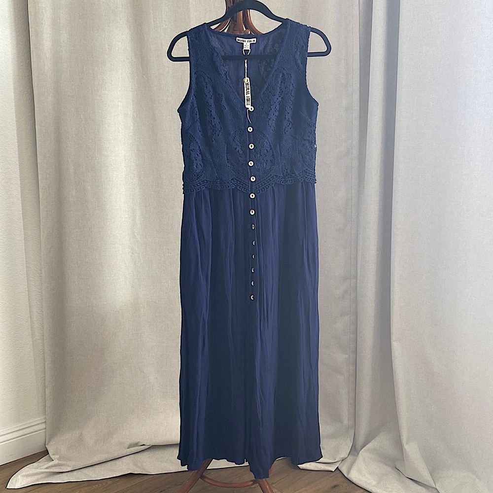 MORAL FIBER Maxi Blue Dress